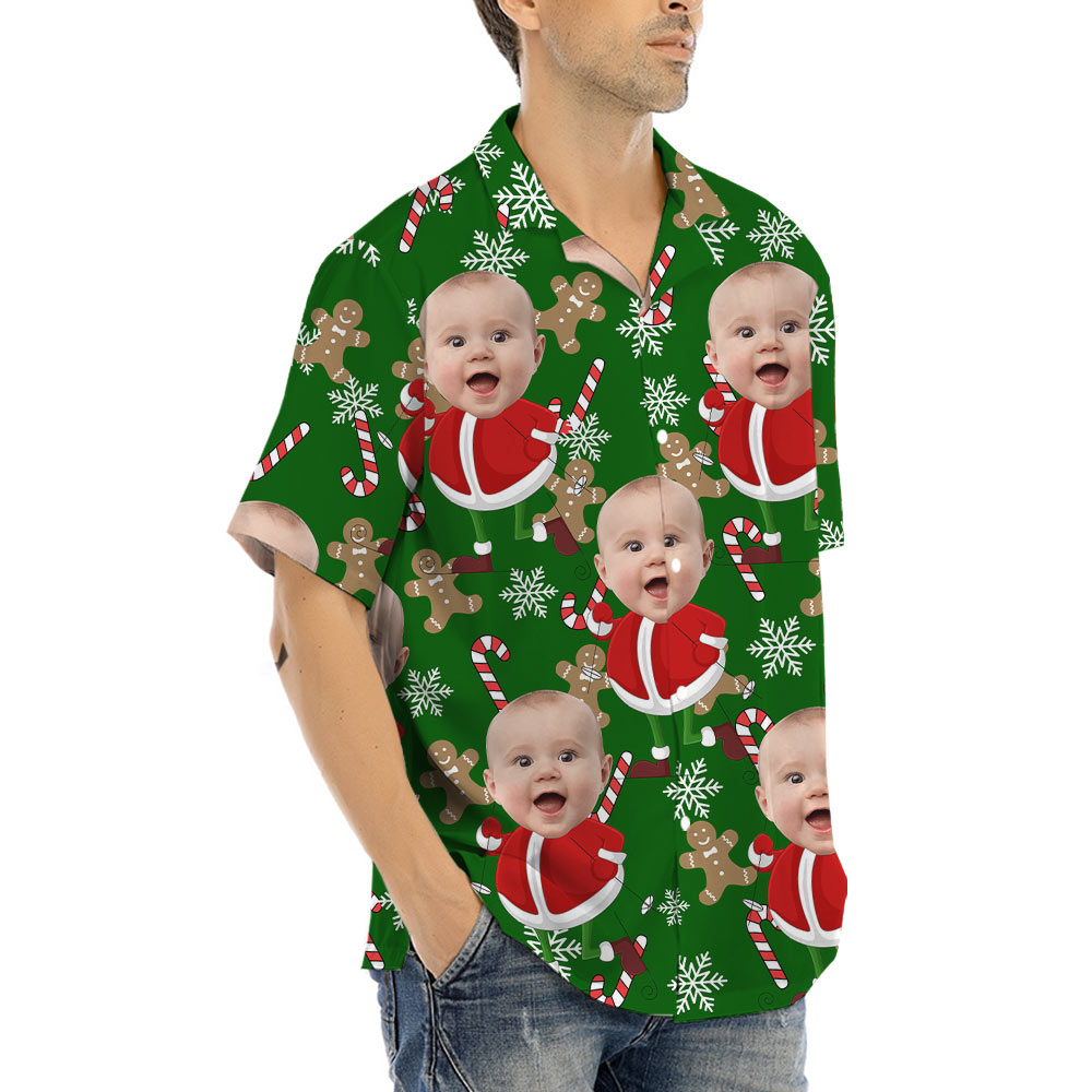 Custom Face Baby Santa Hawaiian Shirt