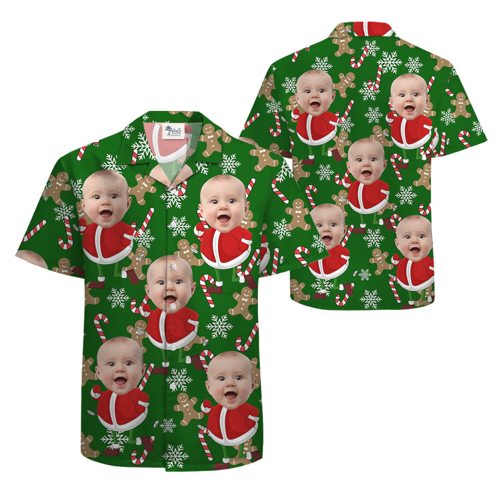 Custom Face Baby Santa Hawaiian Shirt