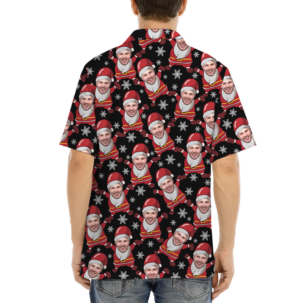 Funny Custom Face Santa Claus Hawaiian Shirt