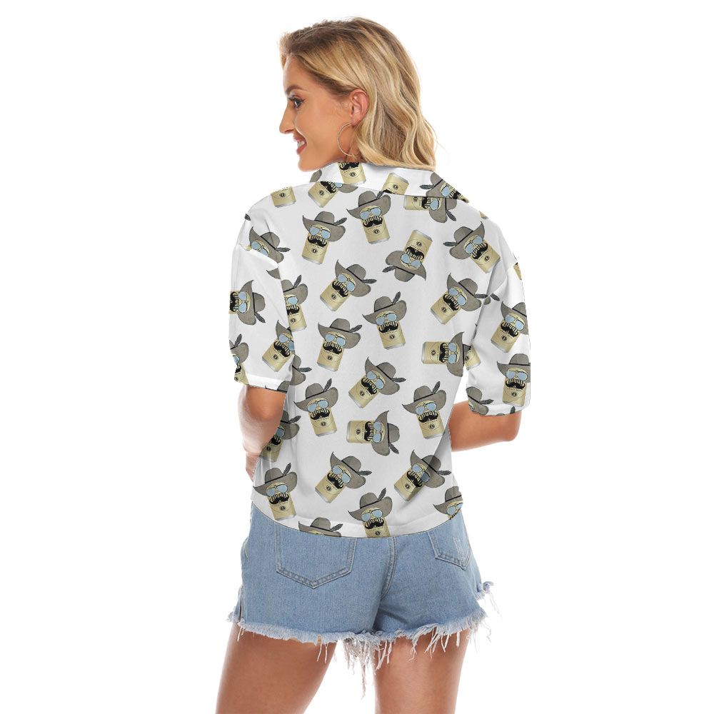 Funny Cowboy Beer Women's Cropped Shirt
