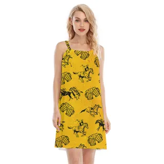 Beer And Horse Racing Hawaiian Cami Dress
