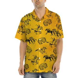 Horse Racing And Beer Hawaiian Shirt