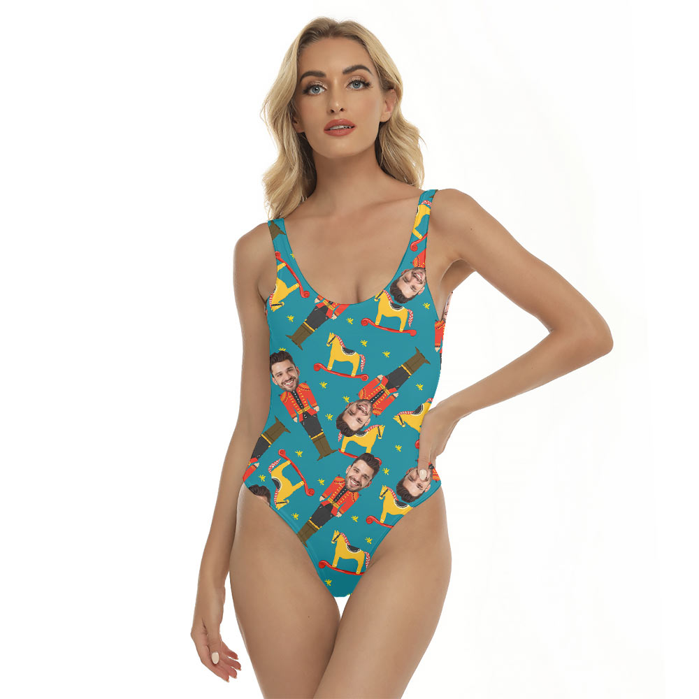 Christmas Nutcracker Hawaiian Swimsuit With Custom Face - variant image 1