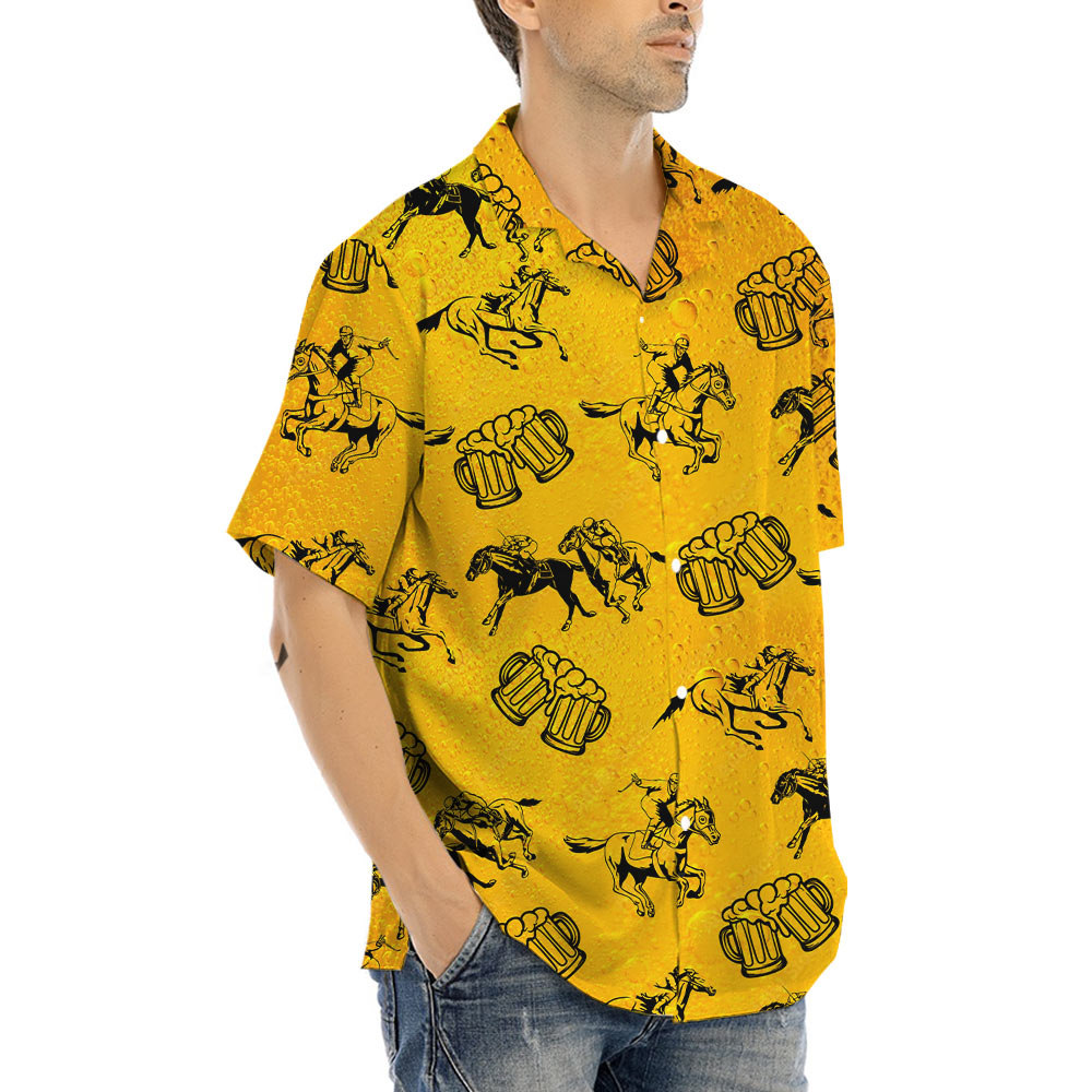 Horse Racing And Beer Hawaiian Shirt