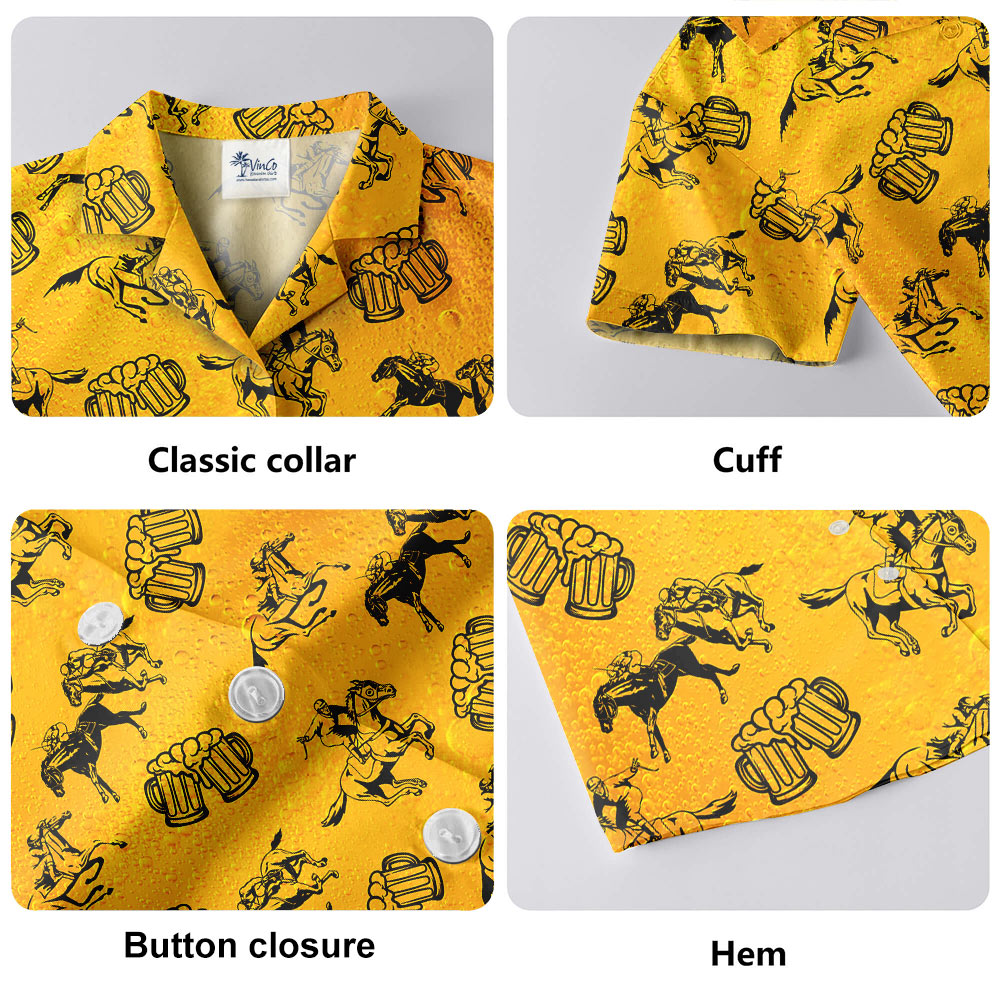Horse Racing And Beer Hawaiian Shirt