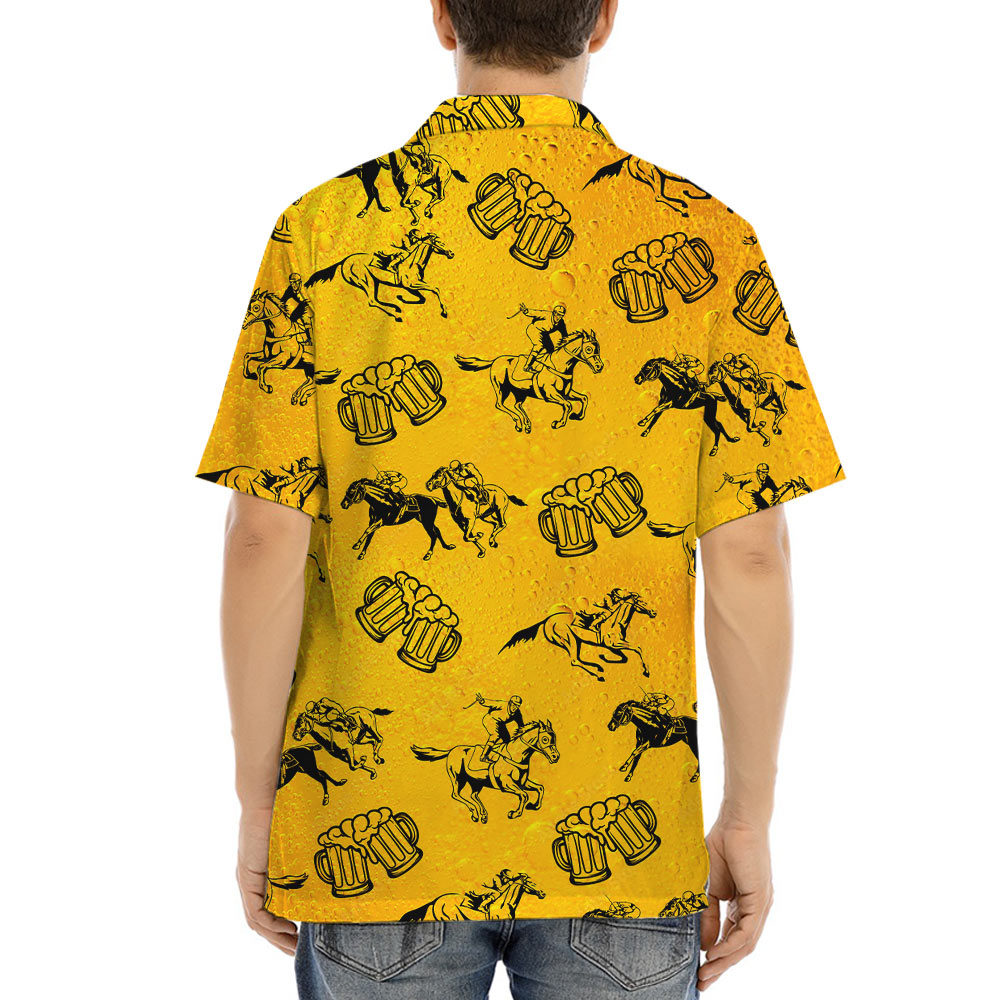 Horse Racing And Beer Hawaiian Shirt