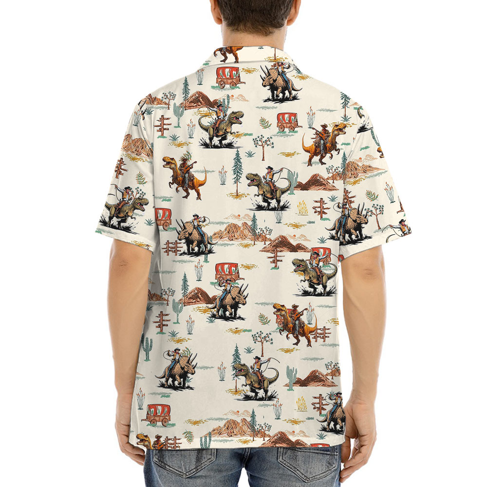 Dinosaur Cowboy Hawaiian Shirt
