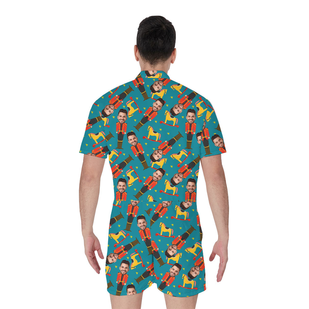 Christmas Nutcracker Custom Face Hawaiian Romper