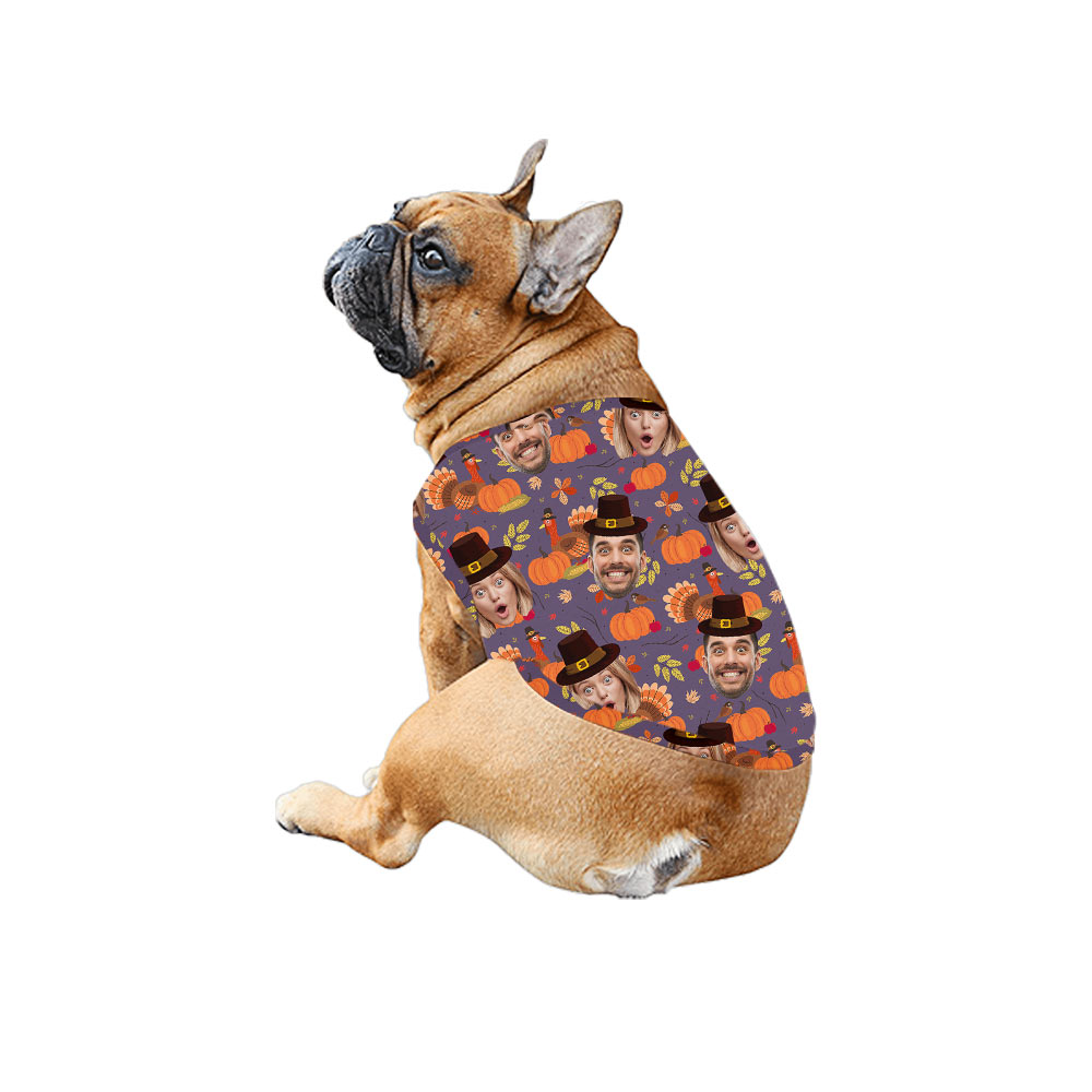 Custom Face Turkey Thanksgiving Matching Family Hawaiian Outfits