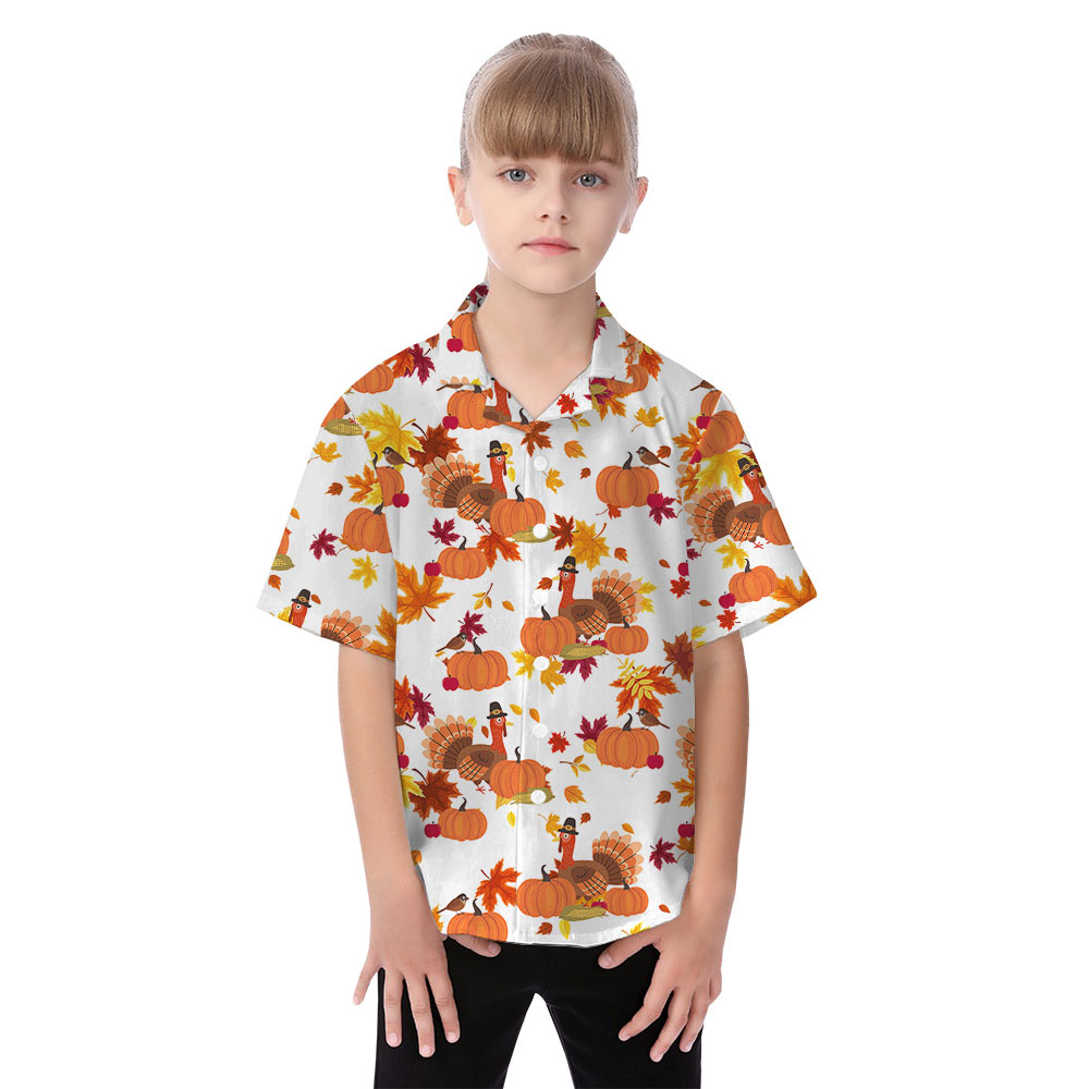 Thanksgiving Turkey Matching Family Hawaiian Shirts
