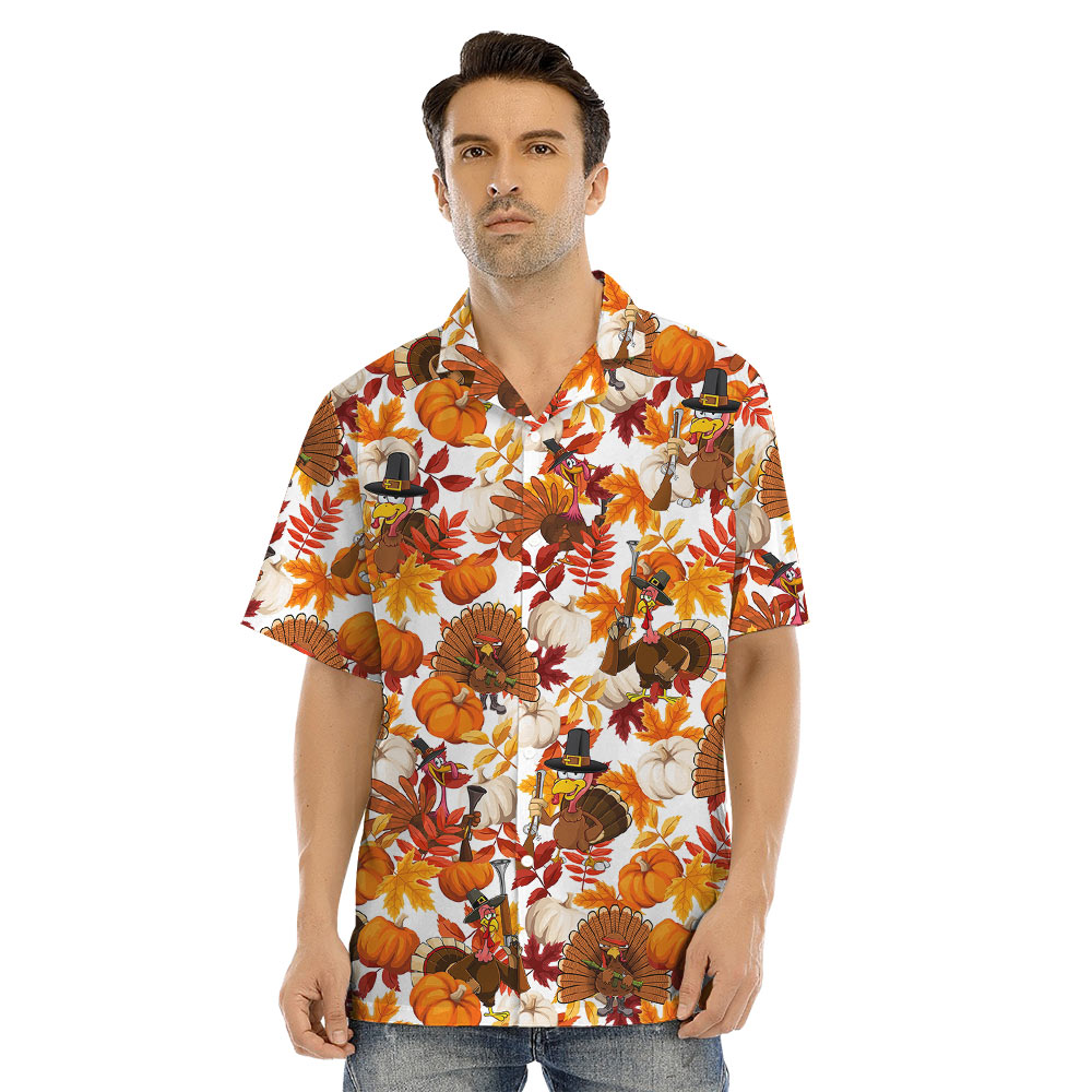 Funny Thanksgiving Turkey Family Matching Hawaiian Outfits