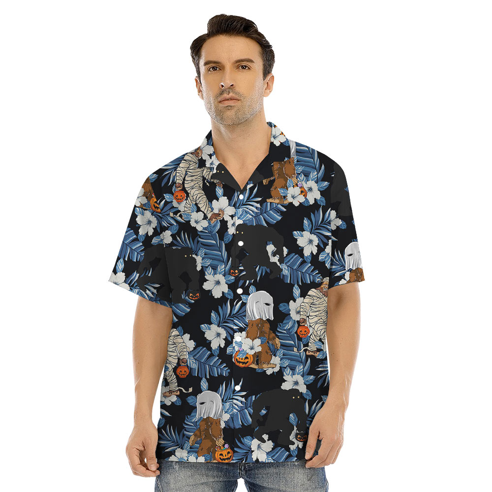 Mummy Bigfoot Halloween Matching Family Hawaiian Outfits
