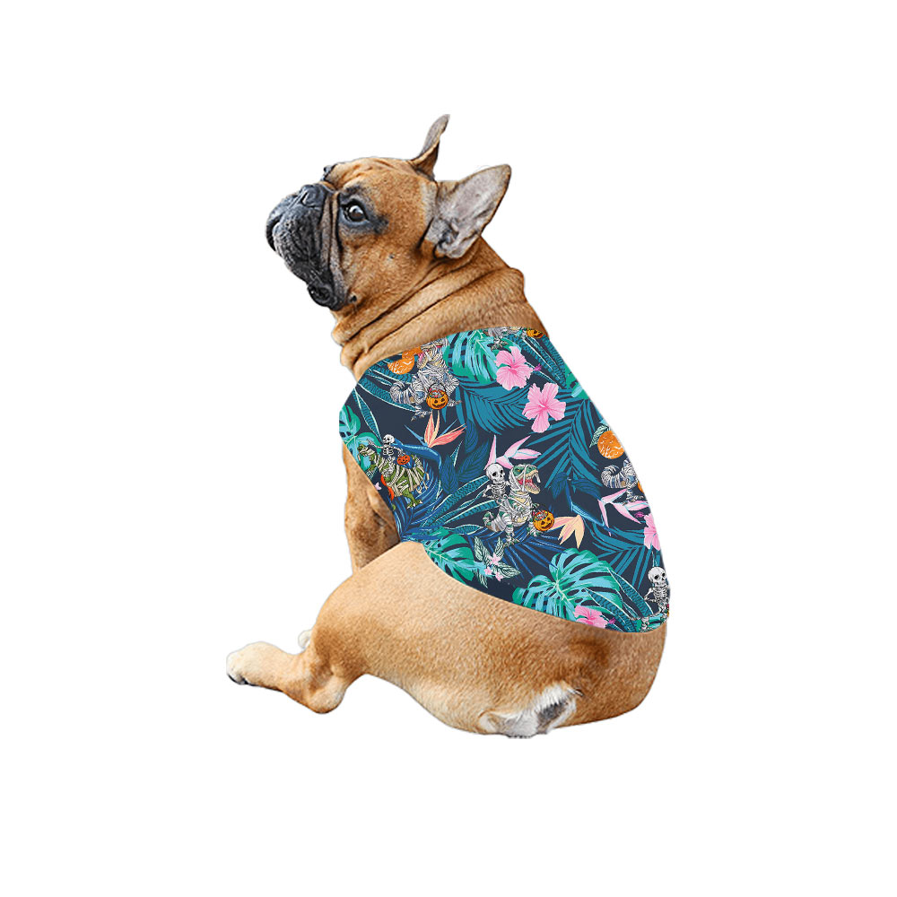 Skeleton Dinosaur Halloween Matching Family Hawaiian Outfits