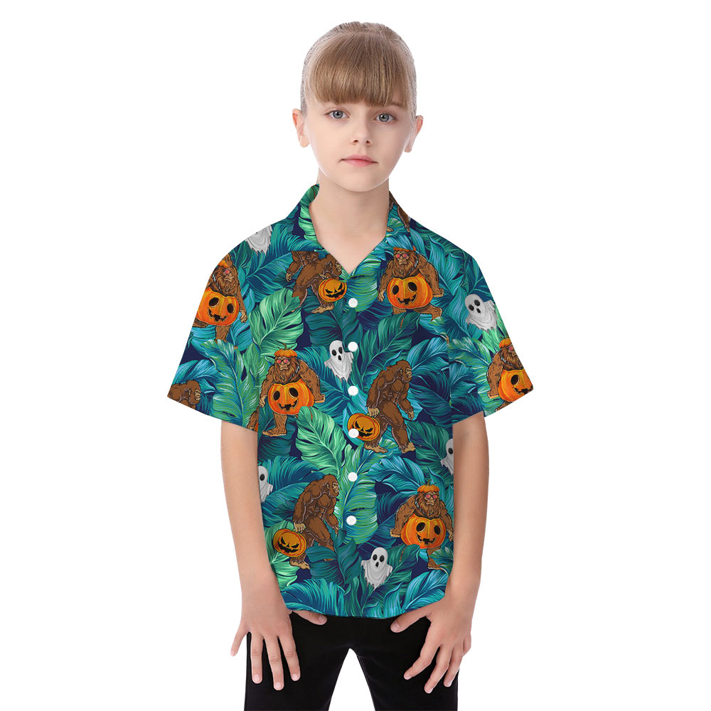 Horror Bigfoot Halloween Family Matching Hawaiian Outfits