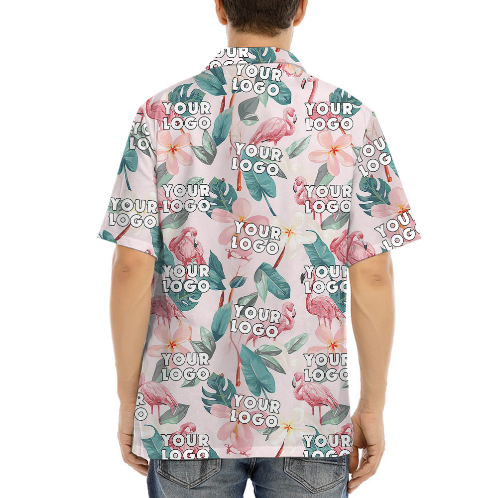 Custom Logo Flamingo Tropical Hawaiian Shirt
