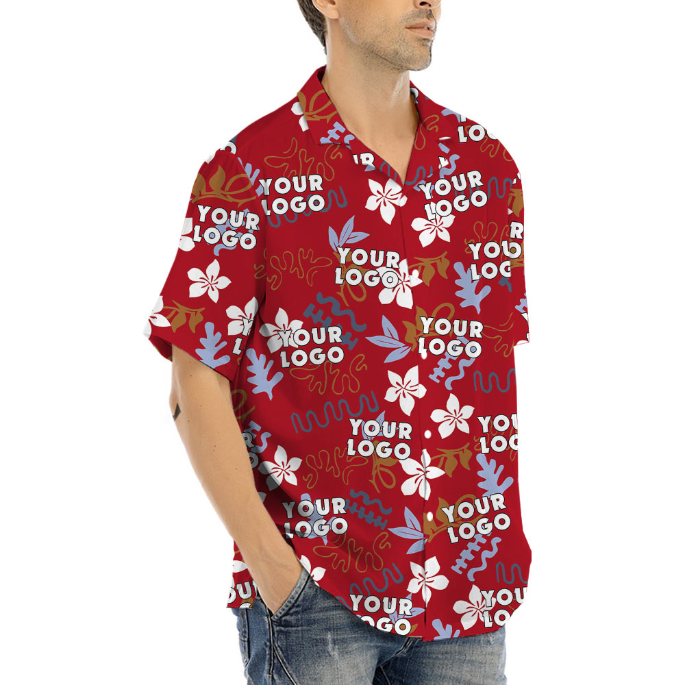 Custom Company Logo Vintage Aloha Shirt