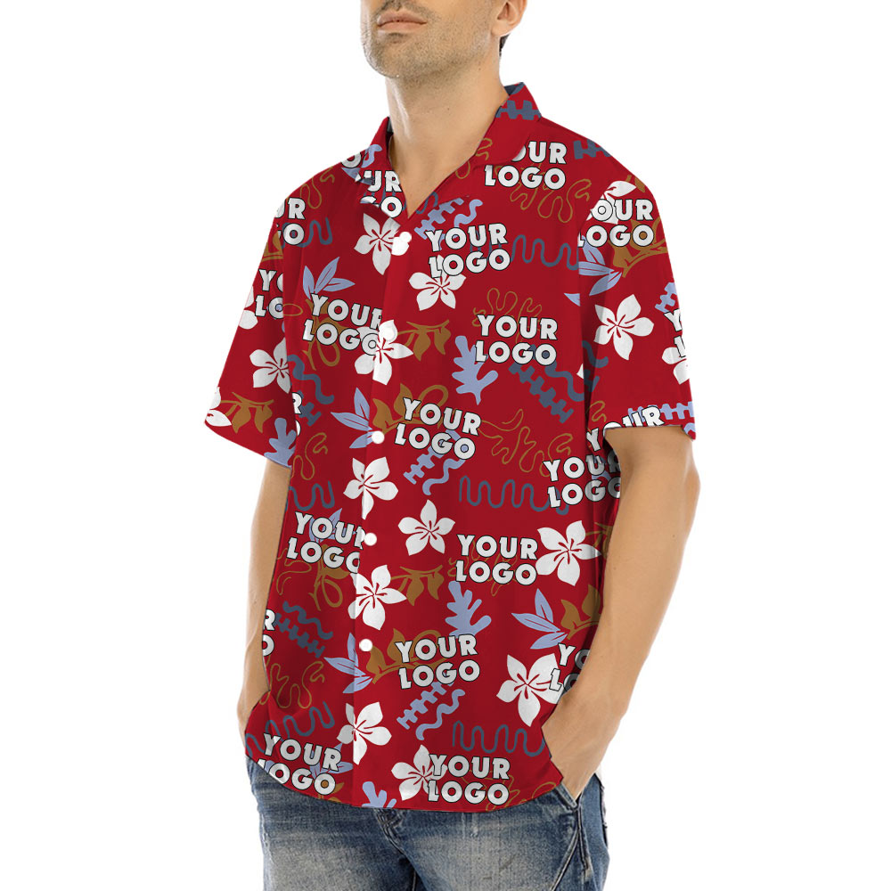 Custom Company Logo Vintage Aloha Shirt