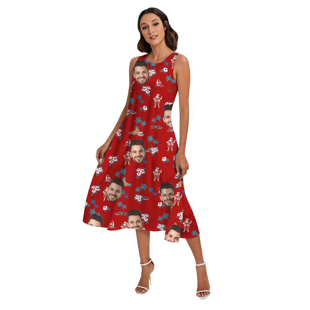 Custom Face Christmas Matching Family Hawaiian Outfits