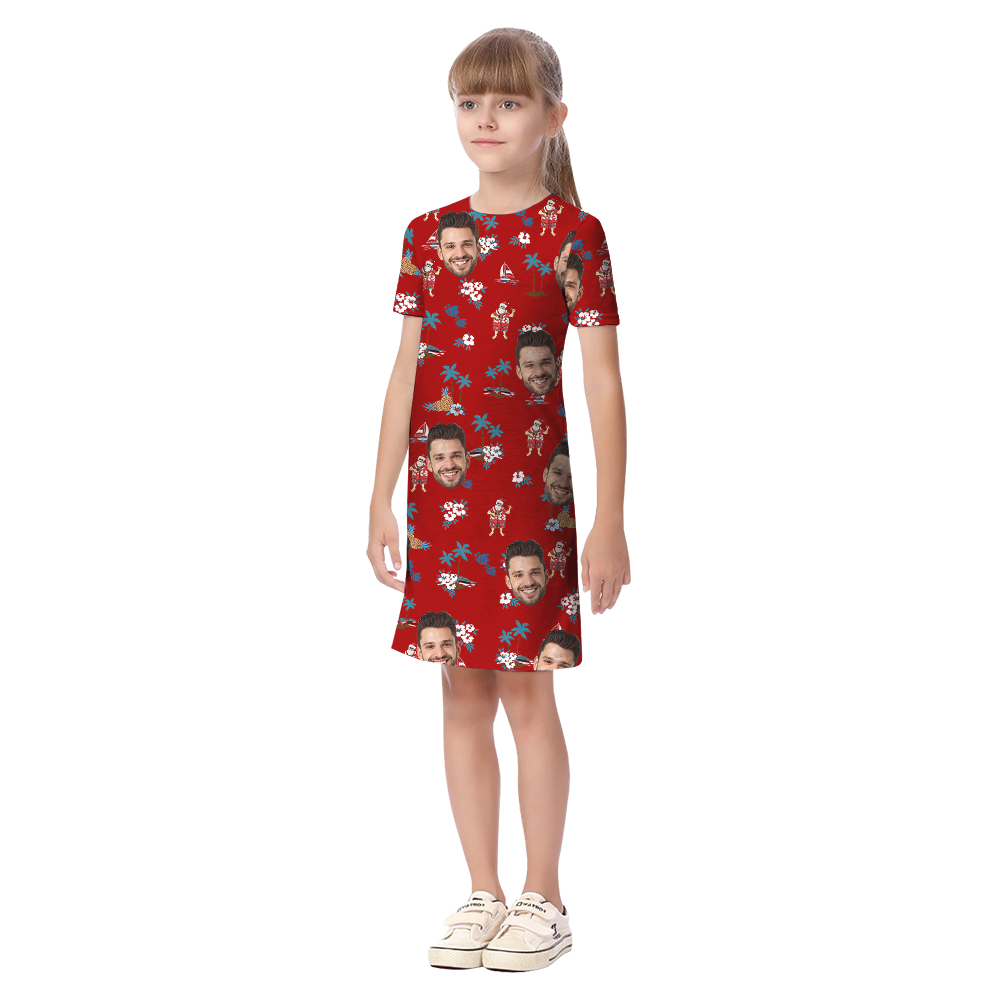 Custom Face Christmas Matching Family Hawaiian Outfits