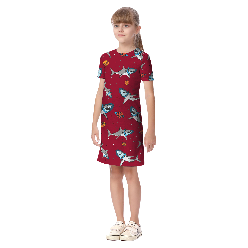 Astronaut Shark Matching Hawaiian Shirts For Family