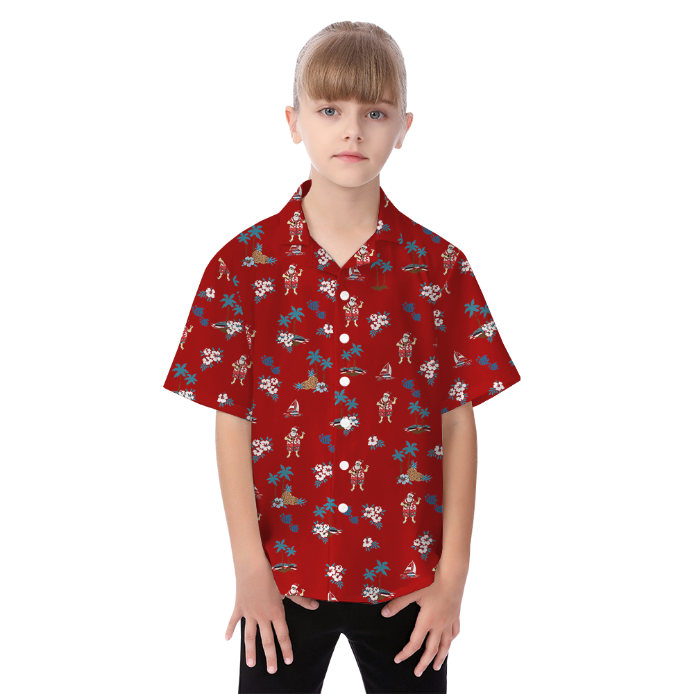 Christmas Santa Matching Family Hawaiian Outfits