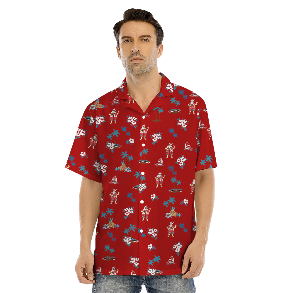 Christmas Santa Matching Family Hawaiian Outfits