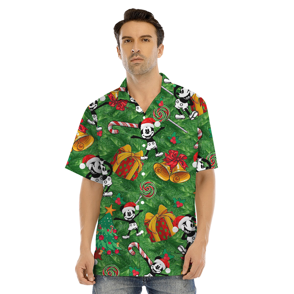 Christmas Mickey Steamboat Willie Matching Hawaiian Outfits For Family