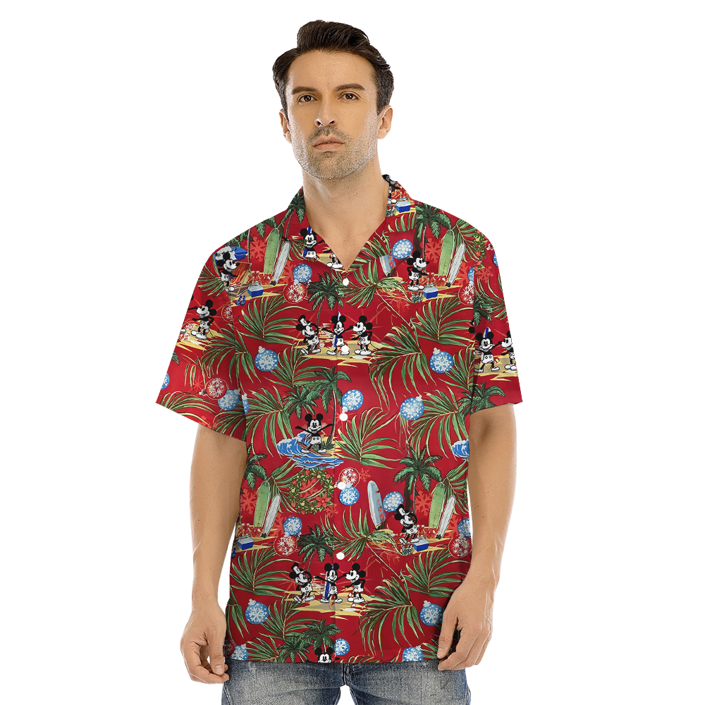 Mickey Steamboat Willie Christmas Matching Family Hawaiian Outfits