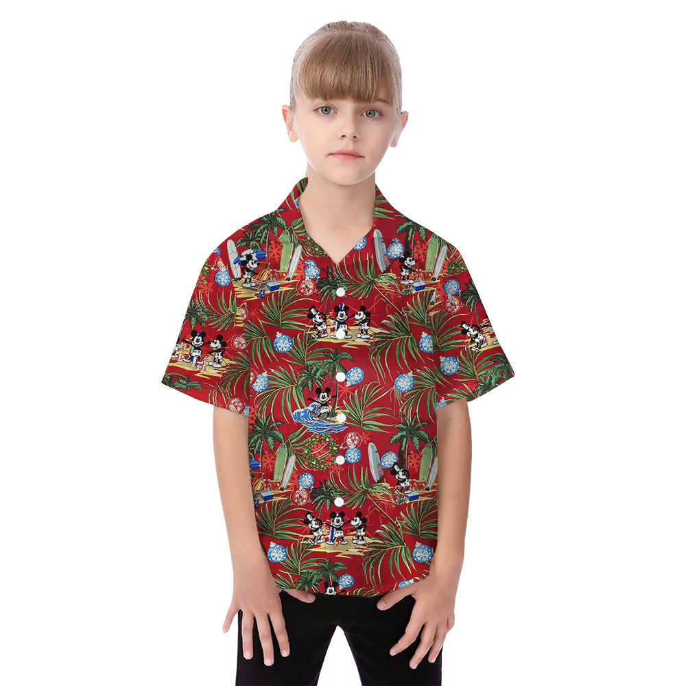 Mickey Steamboat Willie Christmas Matching Family Hawaiian Outfits