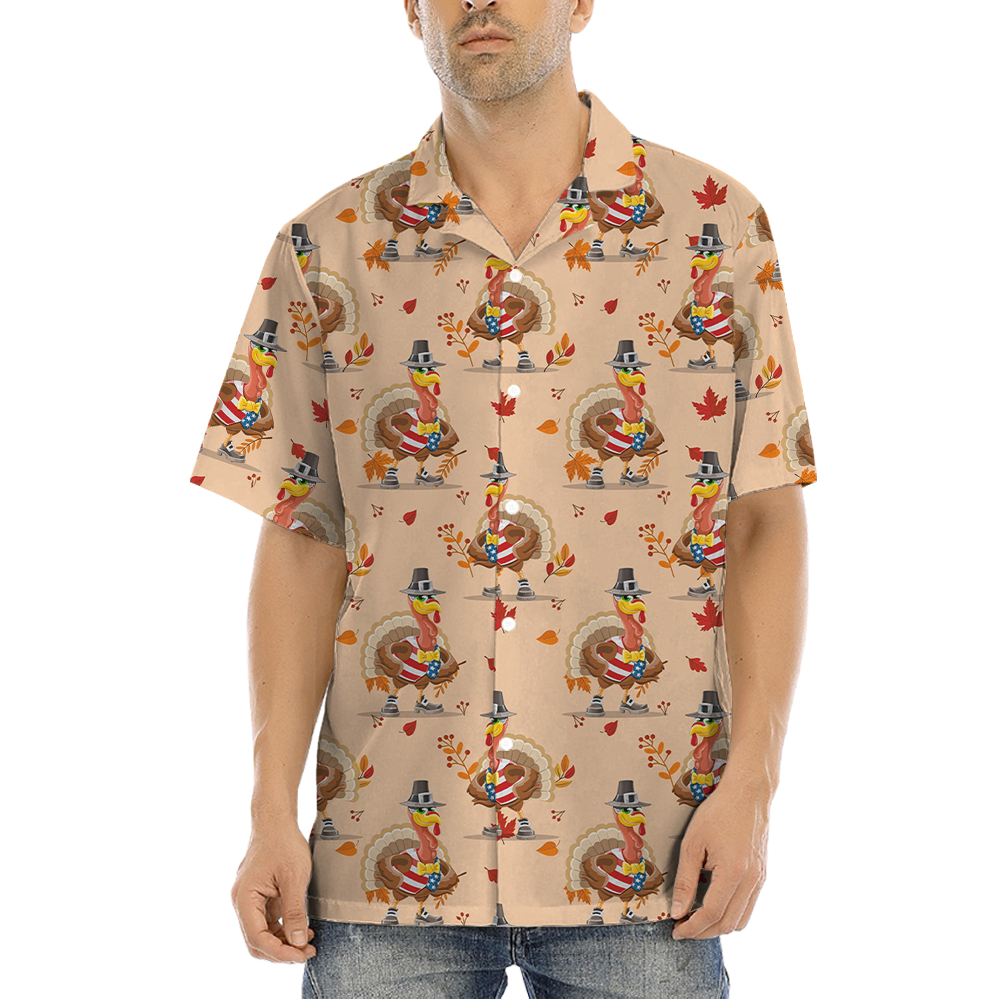 American Turkey Thanksgiving Hawaiian Shirt - variant image 1