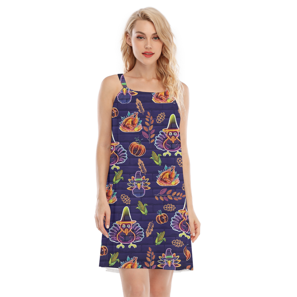 Neon Turkey Thanksgiving Cami Dress - variant image 1