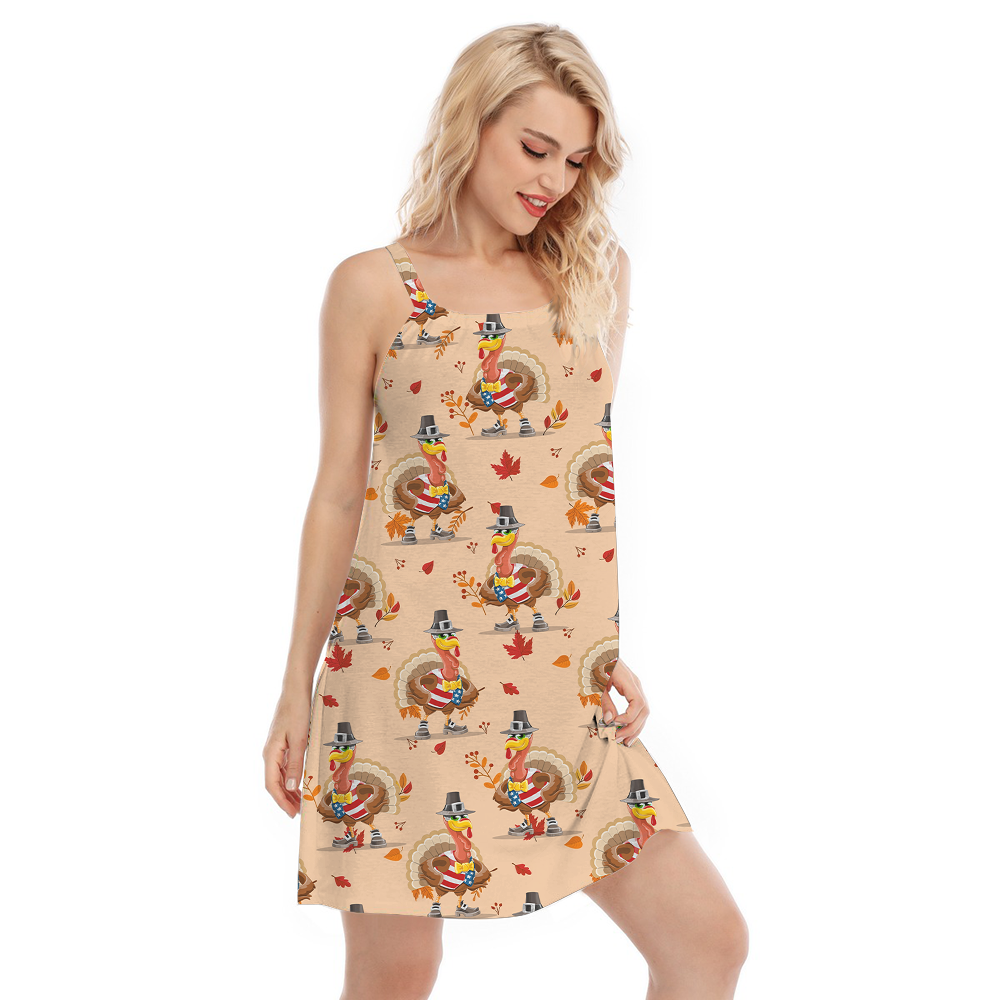 American Turkey Thanksgiving Cami Dress