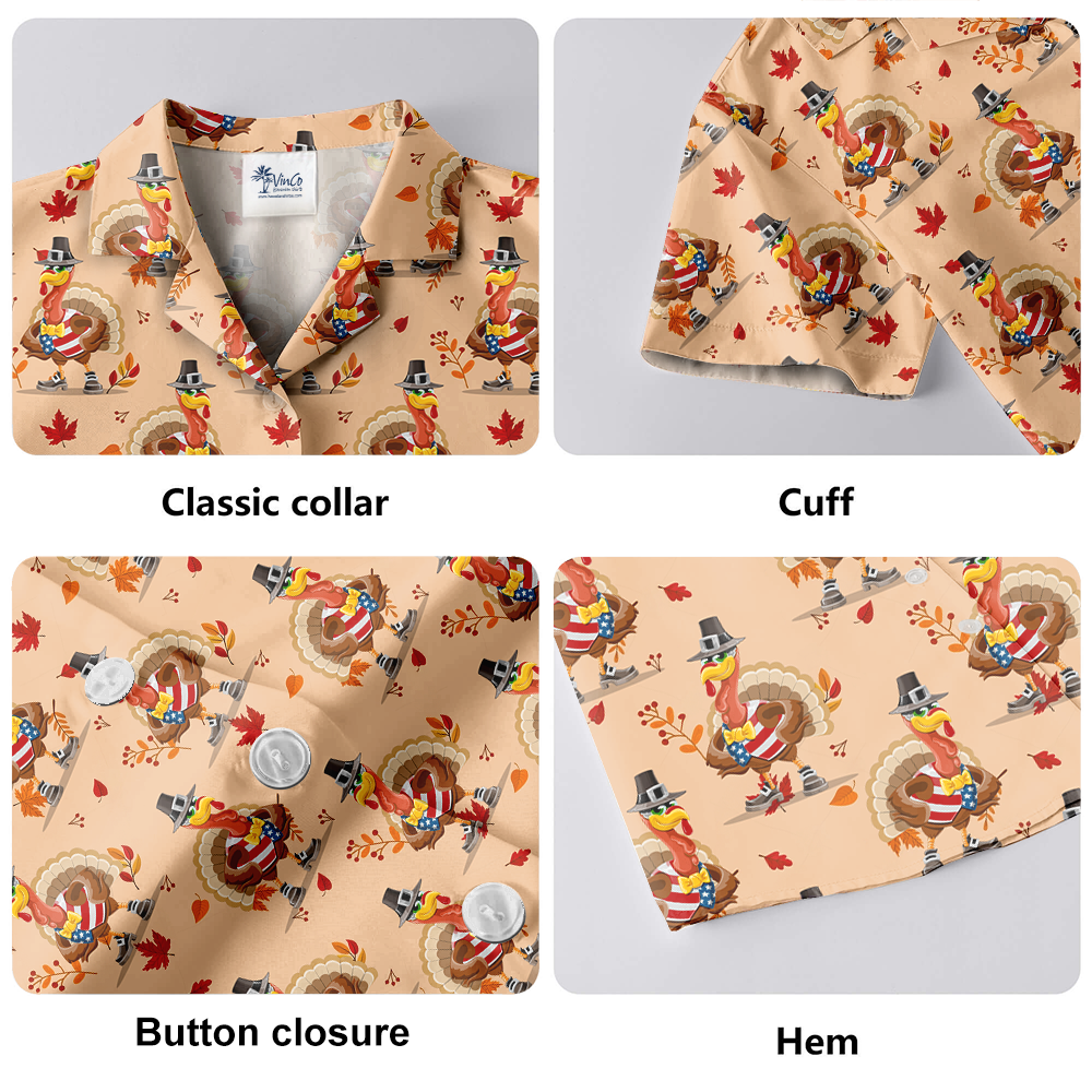 American Turkey Thanksgiving Hawaiian Shirt