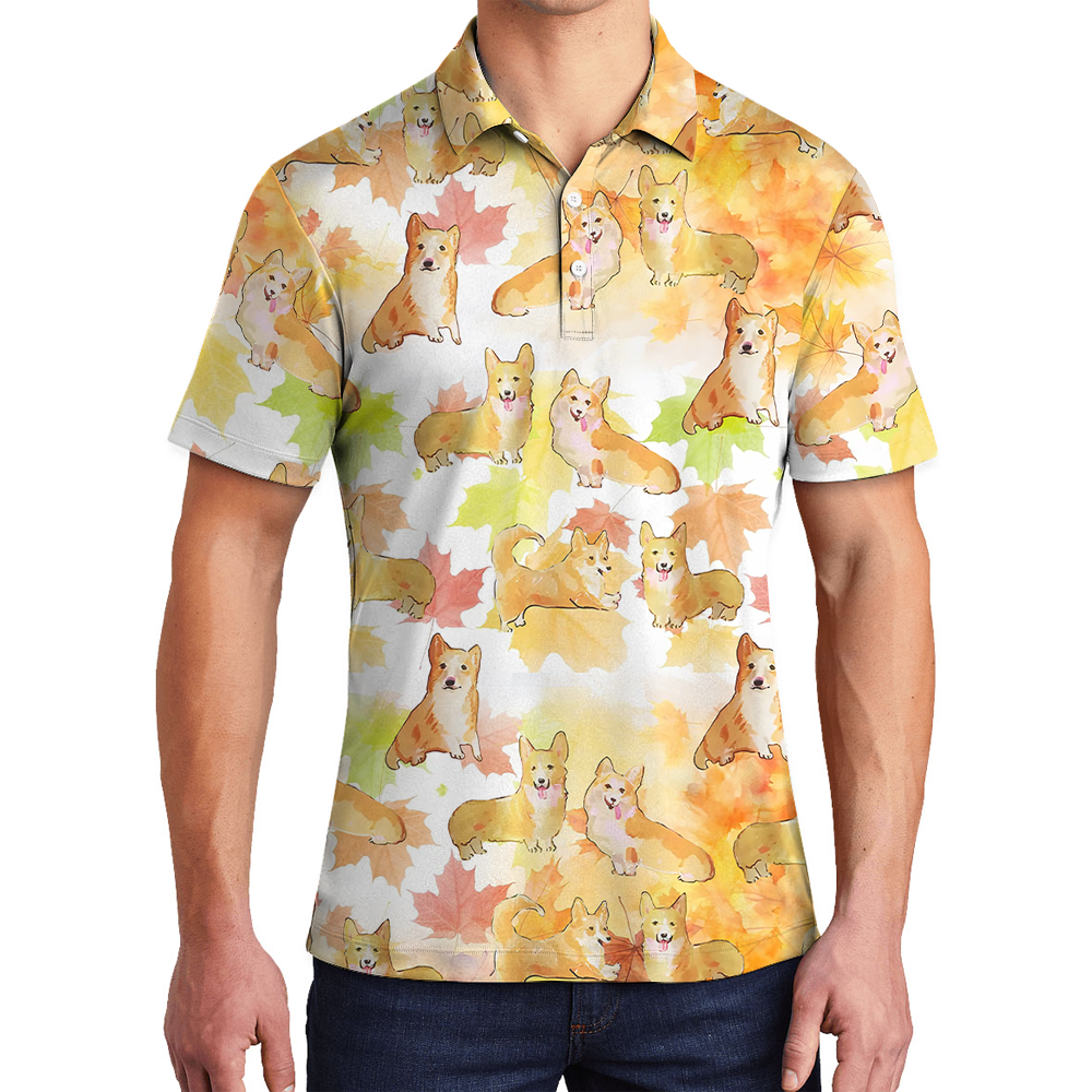 Thanksgiving Corgi Polo Shirt - variant image 1