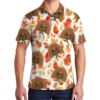 Cool Tactical Turkey Thanksgiving Polo Shirt