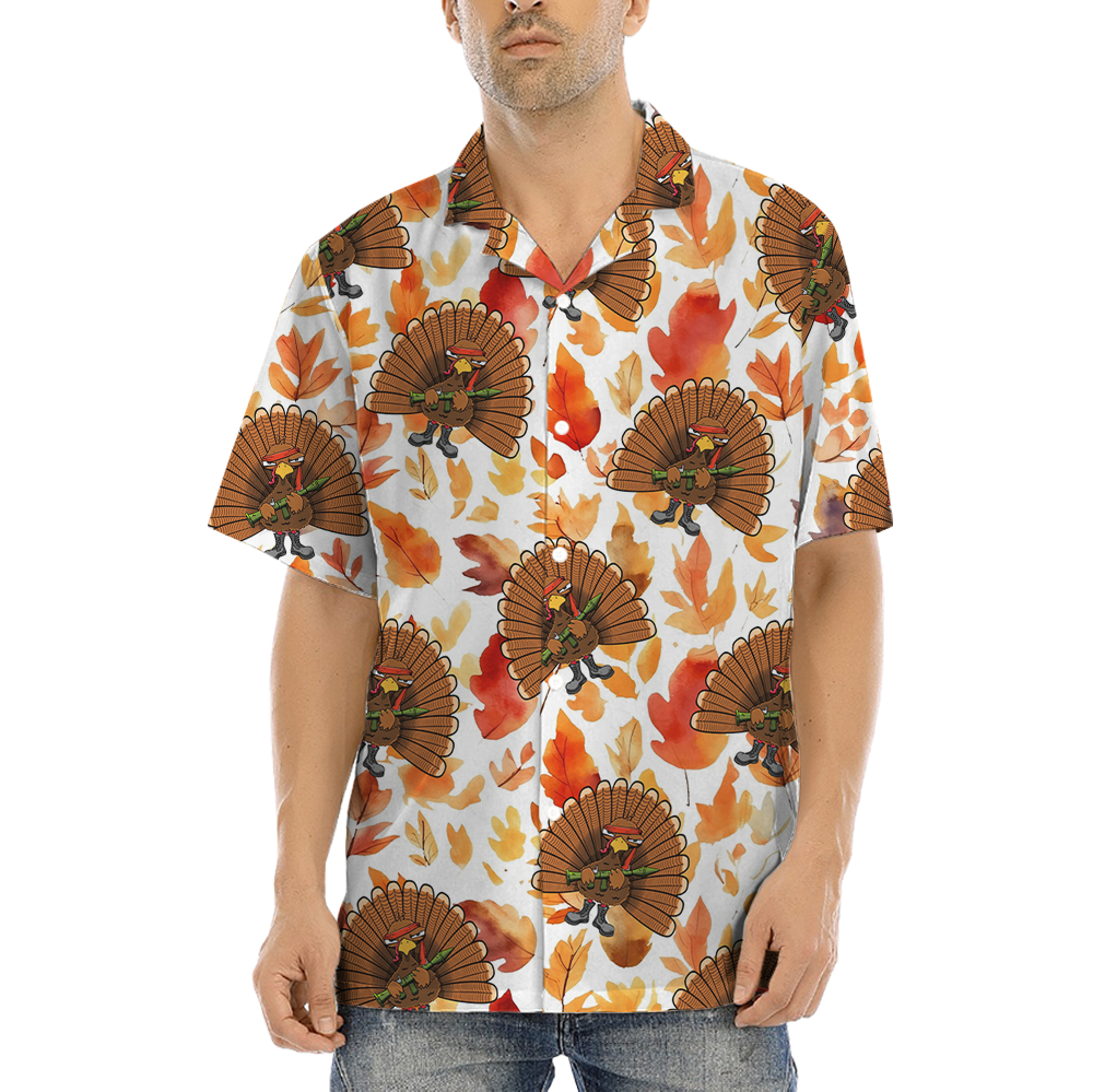 Tactical Turkey Thanksgiving Hawaiian Shirt - variant image 1