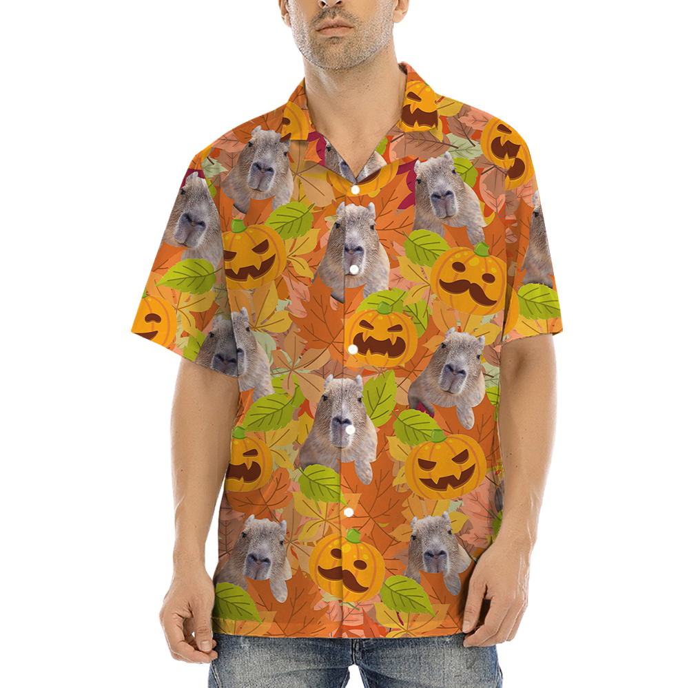 Thanksgiving Capybara Tropical Hawaiian Shirt - variant image 1