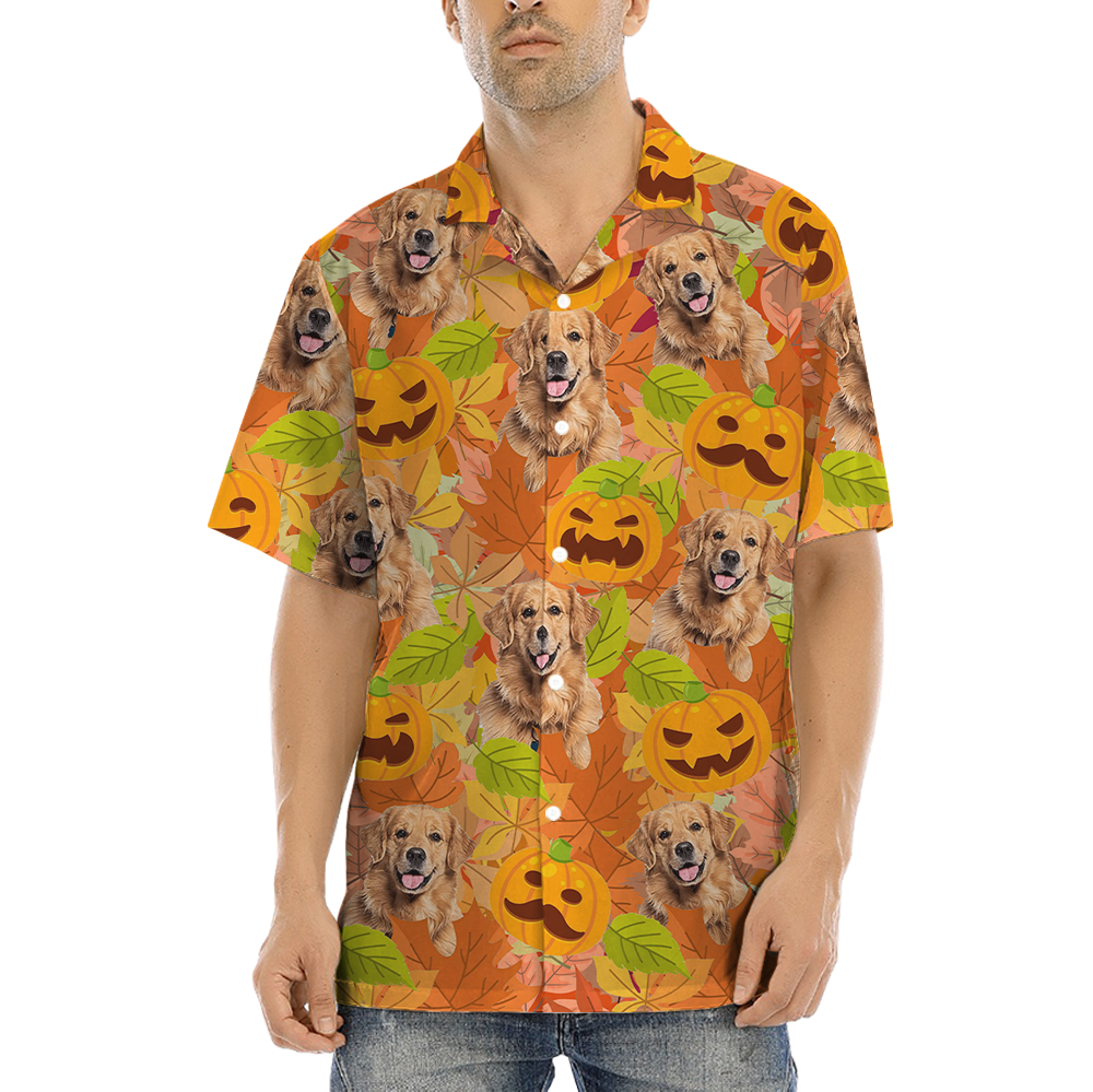 Golden Retrieve Thanksgiving Hawaiian Shirt - variant image 1