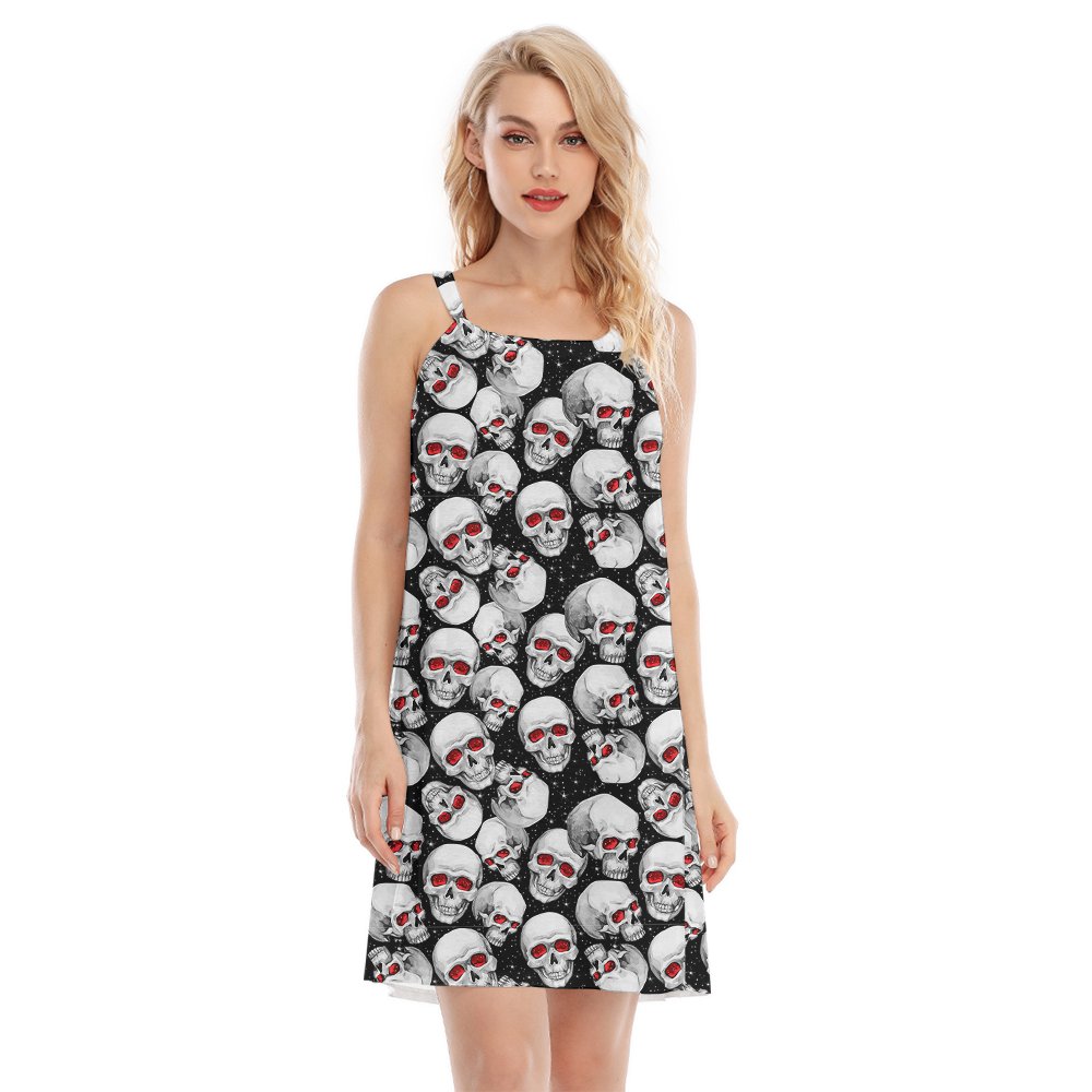 Scary Skull Halloween Cami Dress - variant image 1