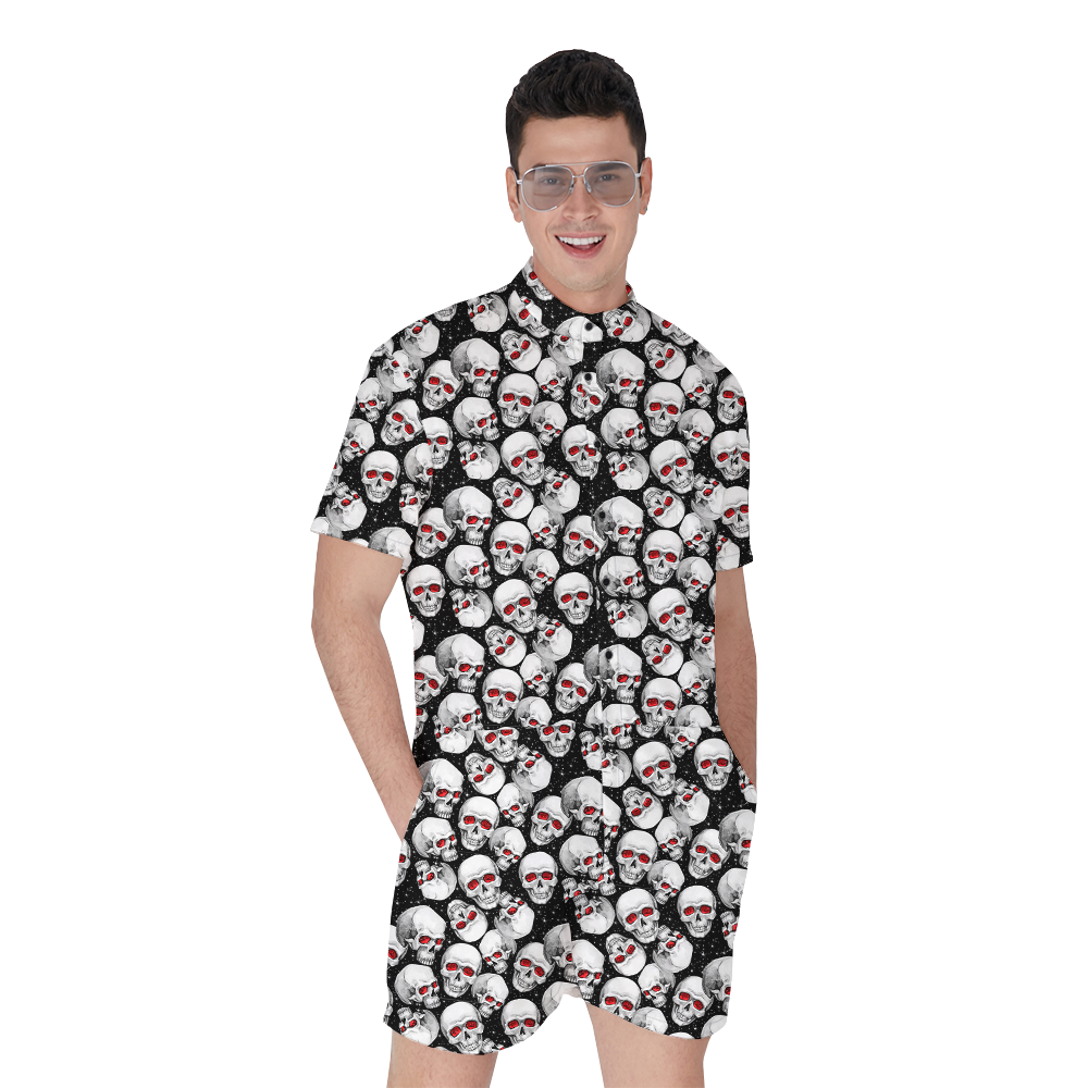 Halloween Skull Men's Romper - variant image 1