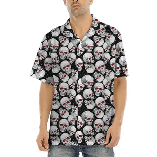 Halloween Scary Skull Hawaiian Shirt