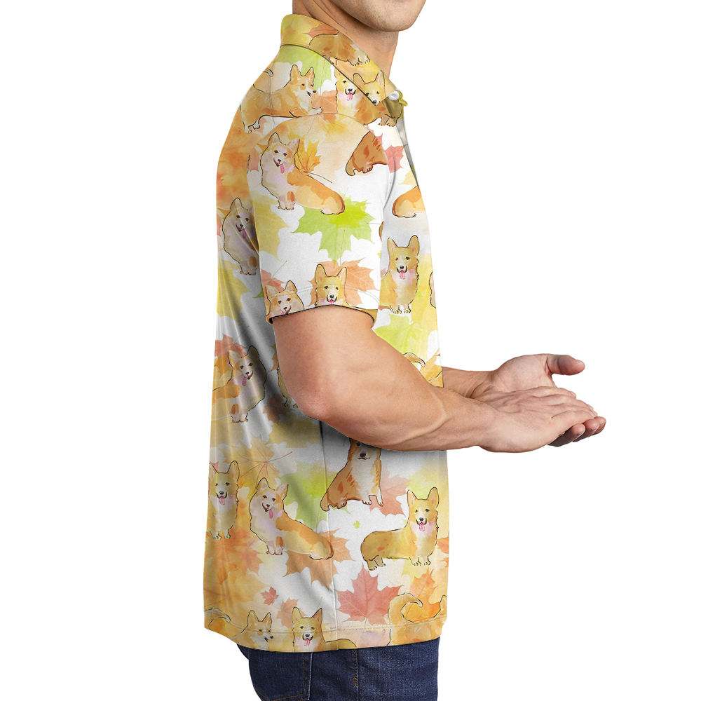 Thanksgiving Corgi Polo Shirt