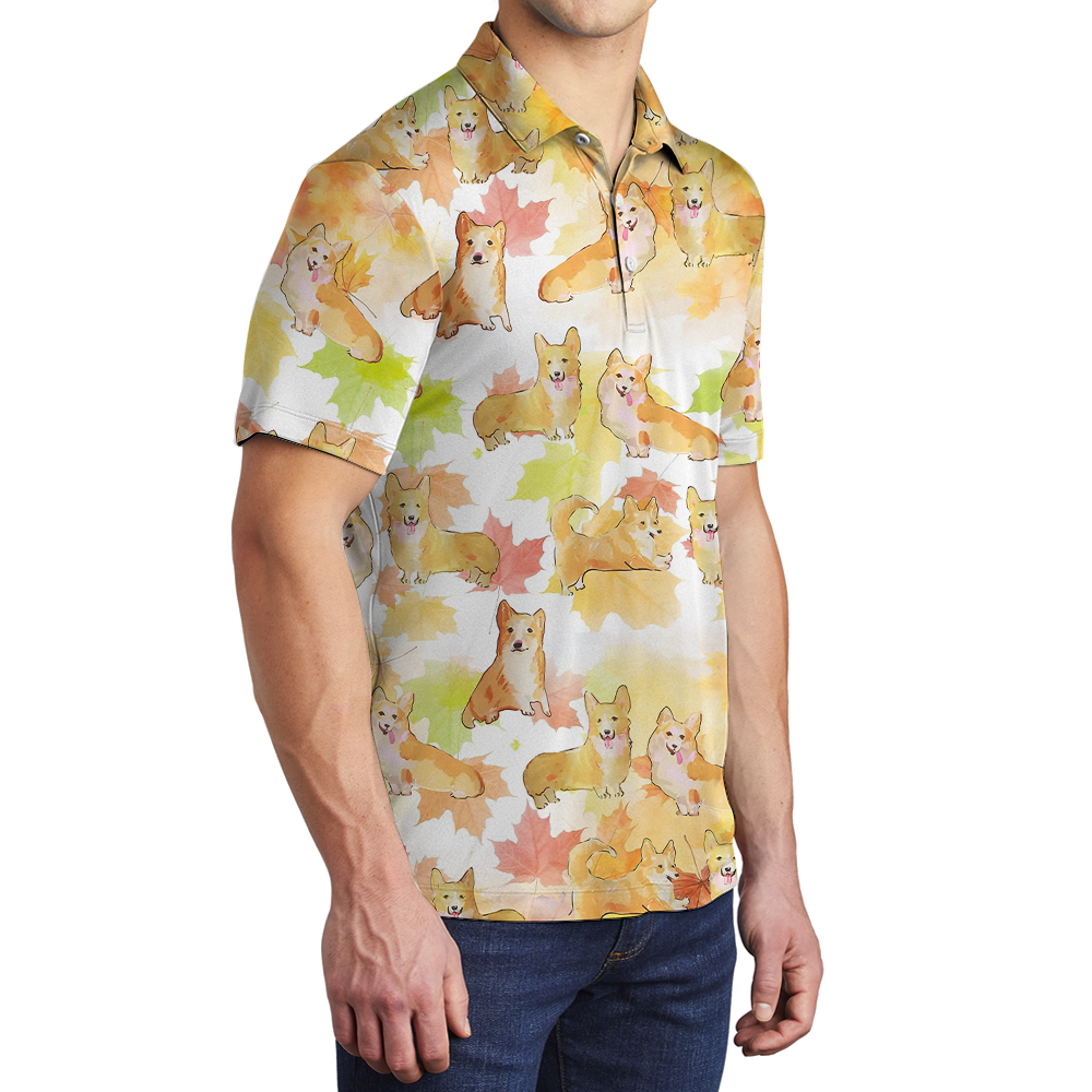 Thanksgiving Corgi Polo Shirt