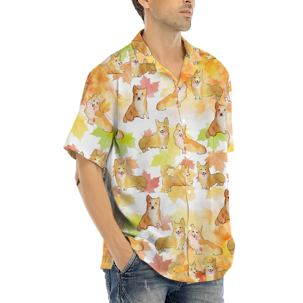 Thanksgiving Corgi Hawaiian Shirt