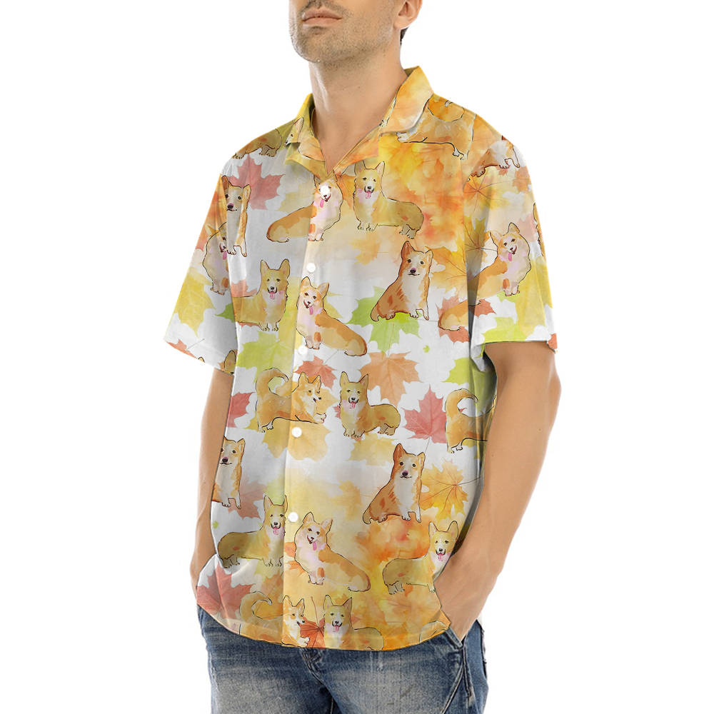 Thanksgiving Corgi Hawaiian Shirt