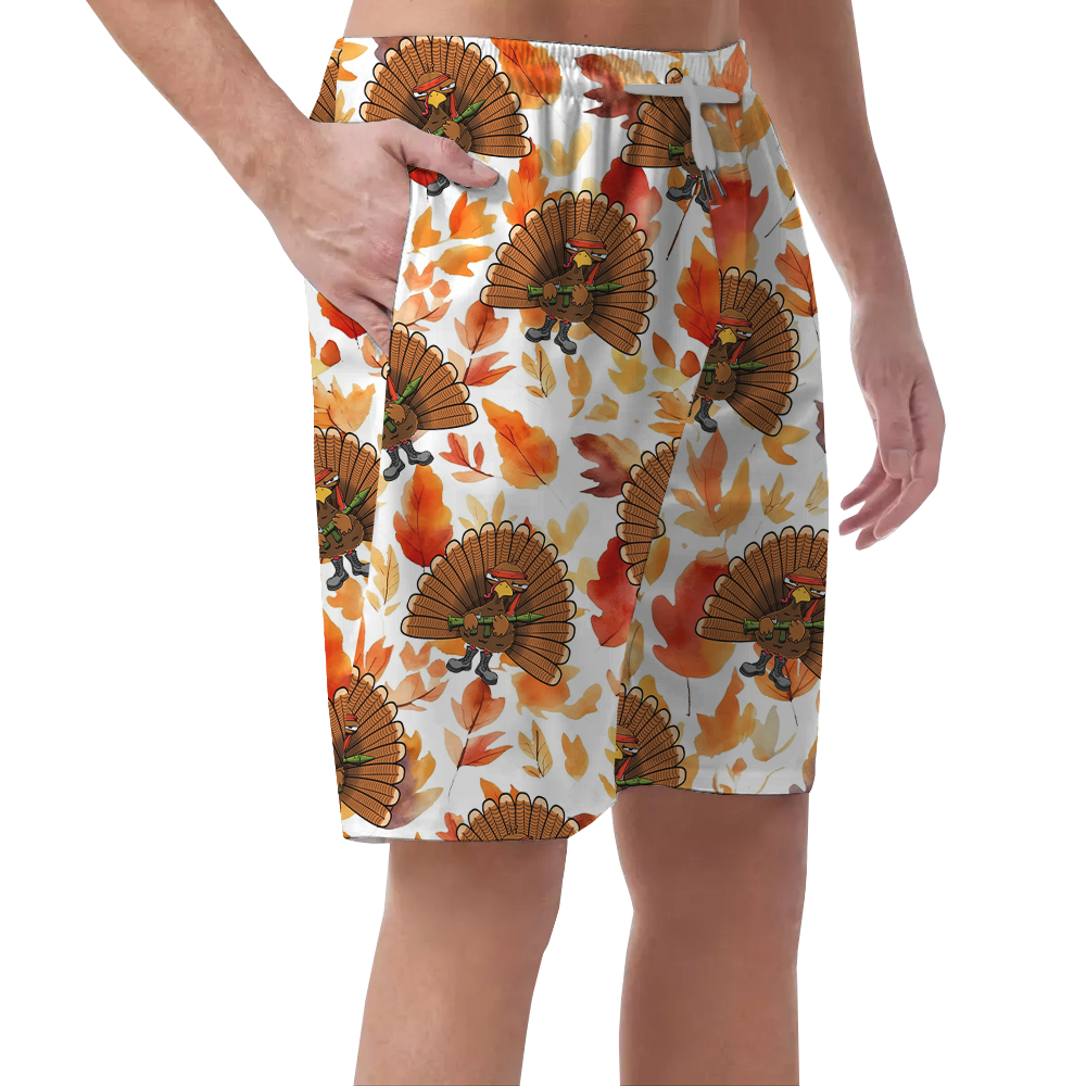 Thanksgiving Tactical Turkey Beach Shorts
