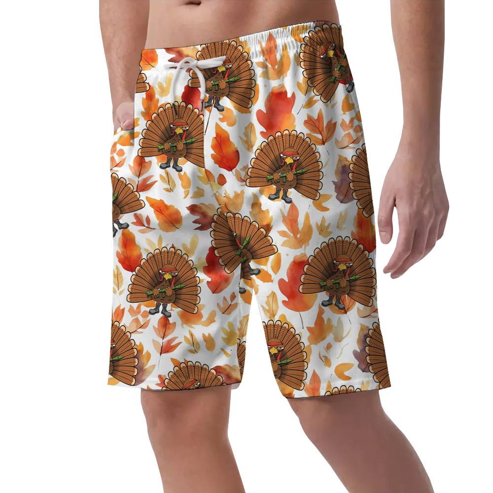 Thanksgiving Tactical Turkey Beach Shorts