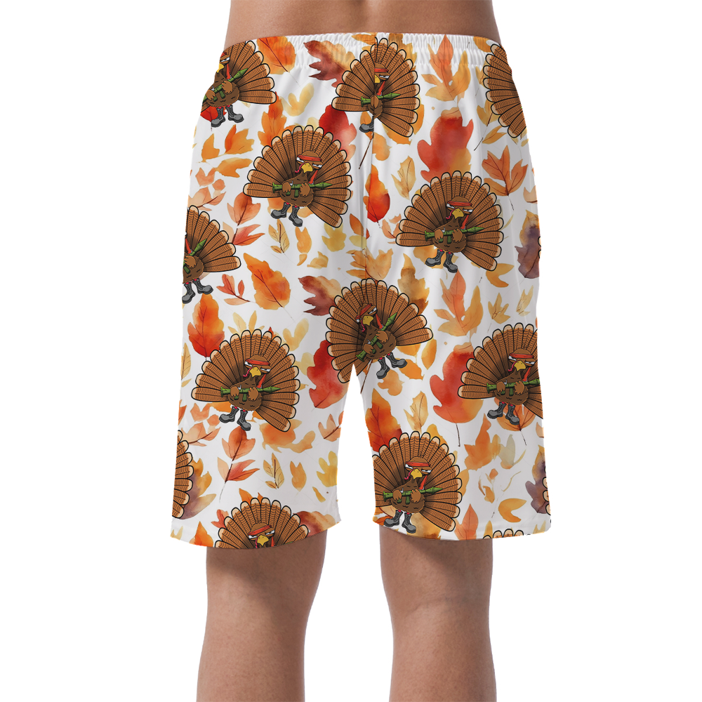 Thanksgiving Tactical Turkey Beach Shorts