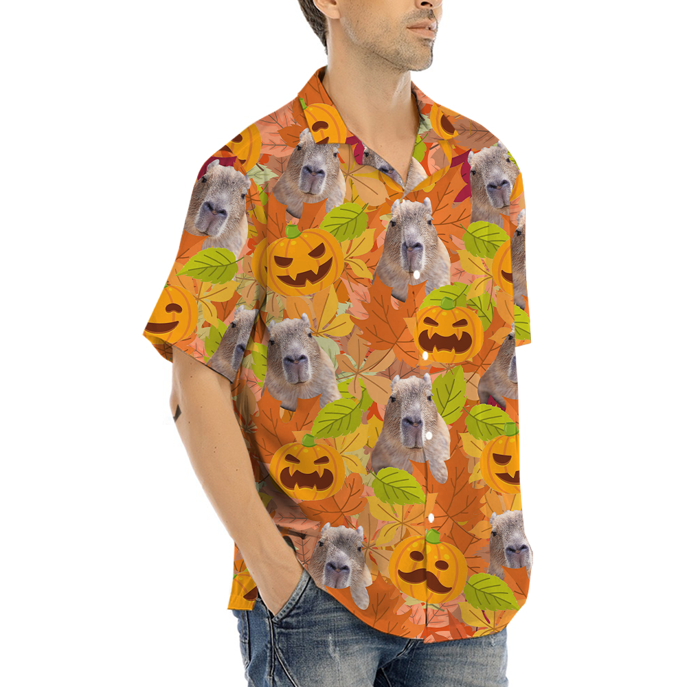Thanksgiving Capybara Tropical Hawaiian Shirt