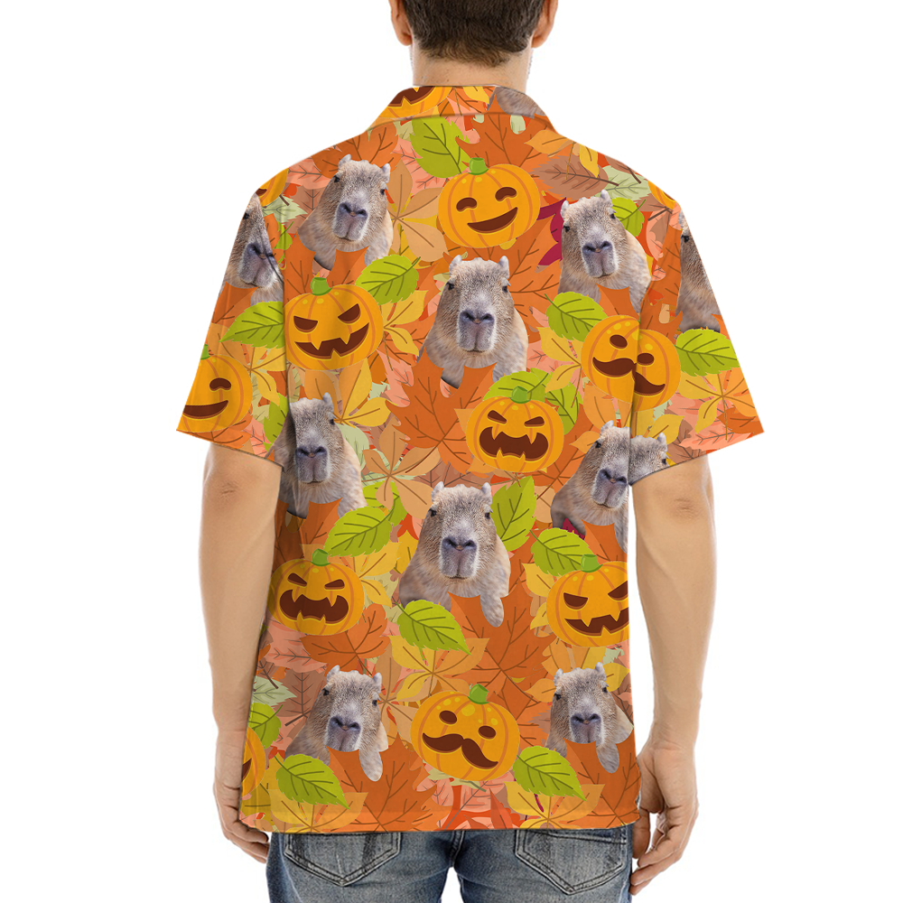 Thanksgiving Capybara Tropical Hawaiian Shirt